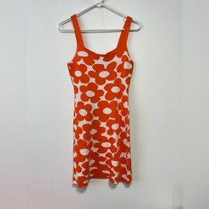 Orange Floral Dress